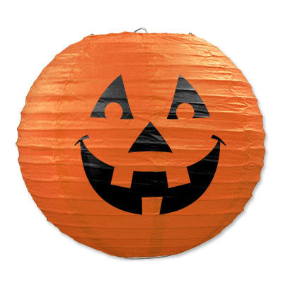 Beistle 00571 9.5" Jack-O-Lantern Paper Lanterns 3/Pack