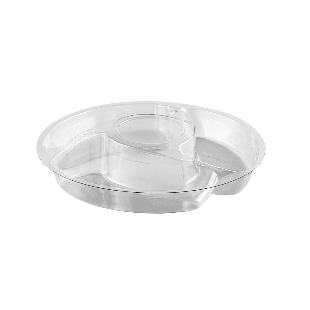 Anchor Packaging TE7003 Safe Pinch Round 3 Compartment Insert for 7" Tamper-Evident Bowls