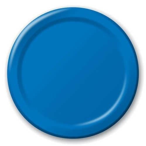 10" Round Cobalt Blue Paper Plates