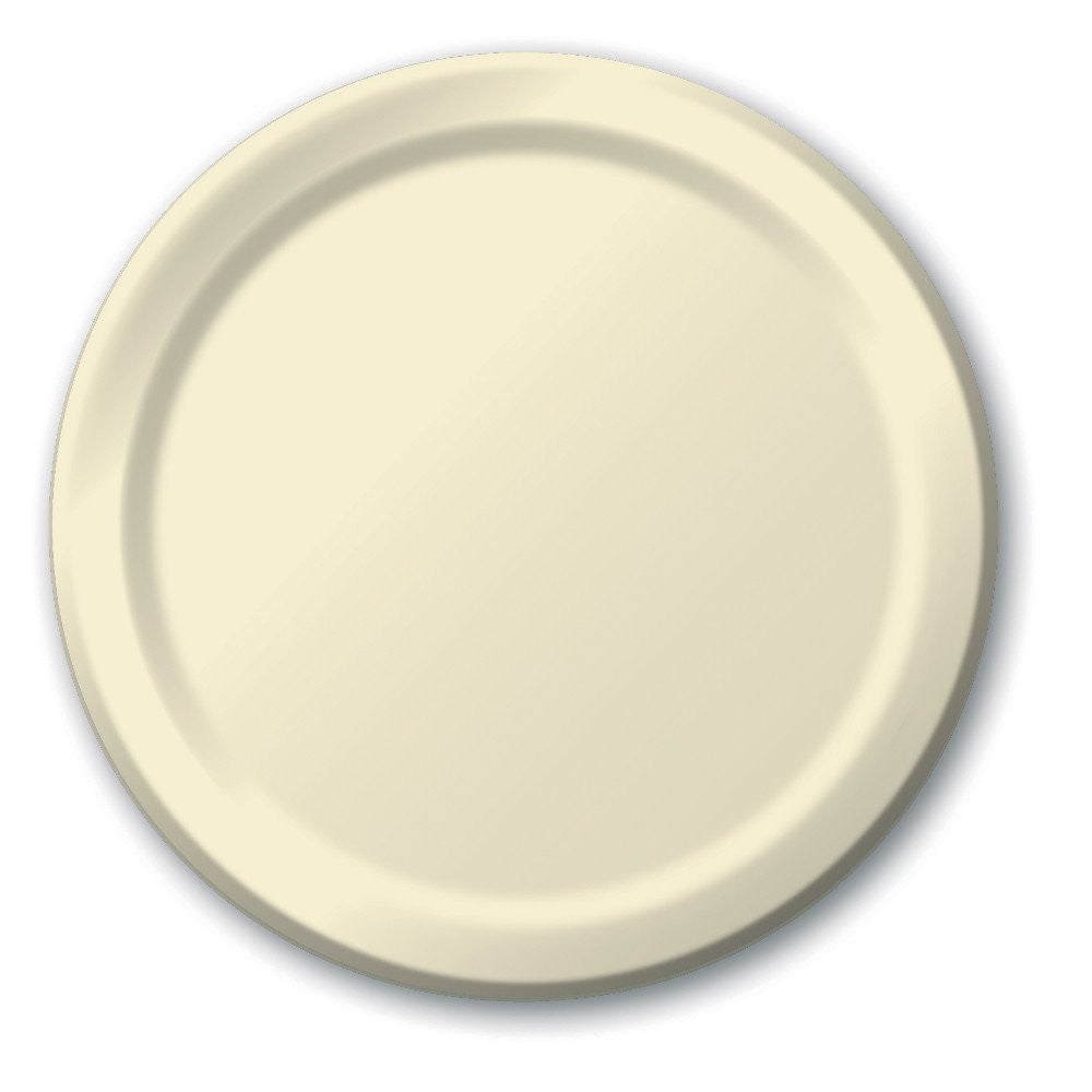 Creative Converting 10" Round Ivory Paper Plates