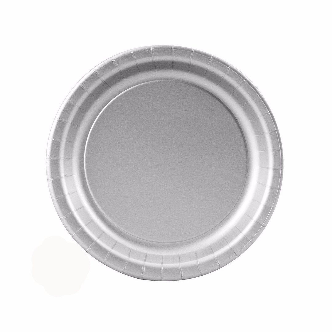 Creative Converting 10" Round Silver Paper Plates