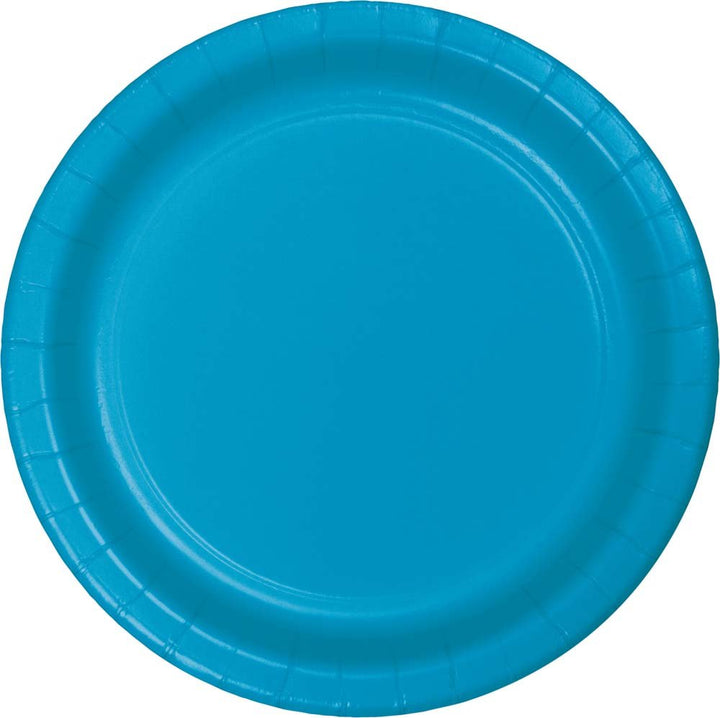 10" Round Turquoise Paper Plates