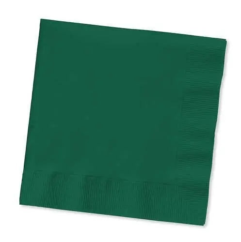 10" X 10" Hunter Green Beverage Napkins