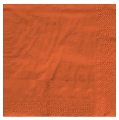 Creative Converting 10" X 10" Sunkissed Orange Beverage Napkins