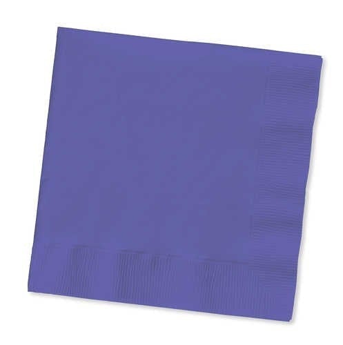 Creative Converting 10" X 10" Purple Beverage Napkins (Bulk Pack)