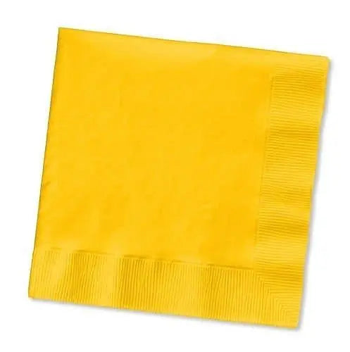 10" X 10" School Bus Yellow Beverage Napkins