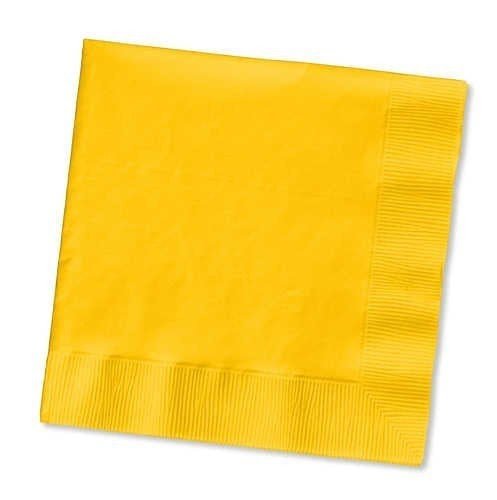 Creative Converting 10" X 10" School Bus Yellow Beverage Napkins