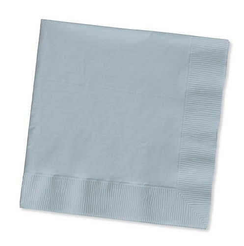 Creative Converting 10" X 10" Silver Beverage Napkins