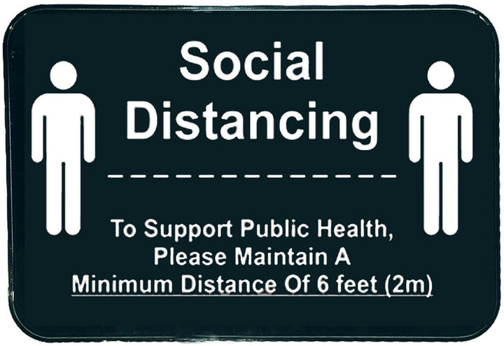 Tablecraft 10595 Social Distancing Sign 6" x 9"