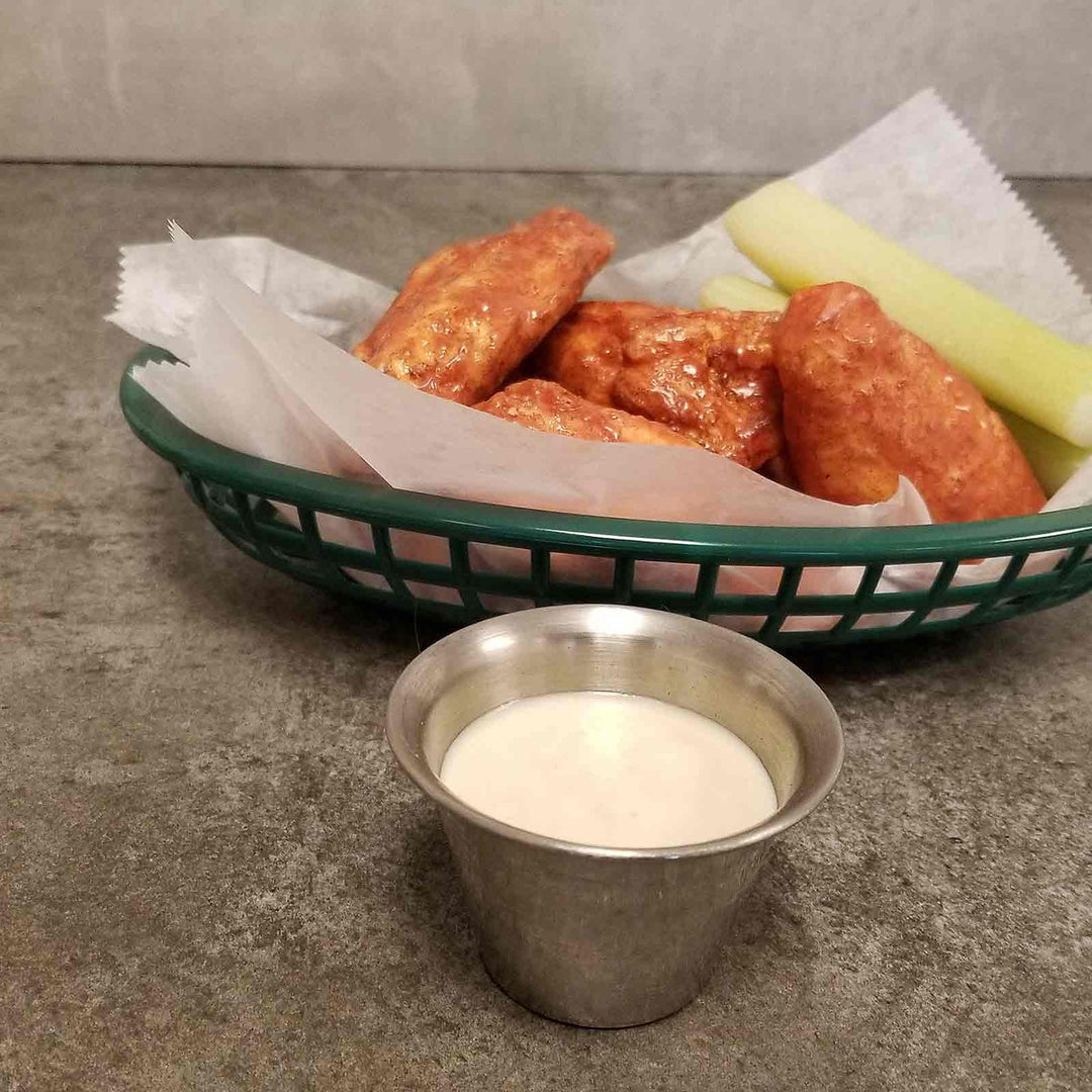 Tablecraft 1074FG 9" Oval Forest Green Plastic Basket