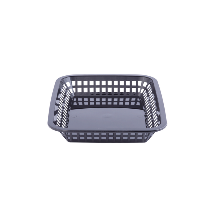Tablecraft 1077BK 10.75" X7.75" X1.5" Black Rectangular Serving Basket