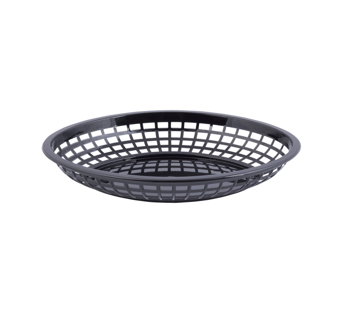 Tablecraft 1084BK 11.75" X 8-7/8" Oval Black Jumbo Basket