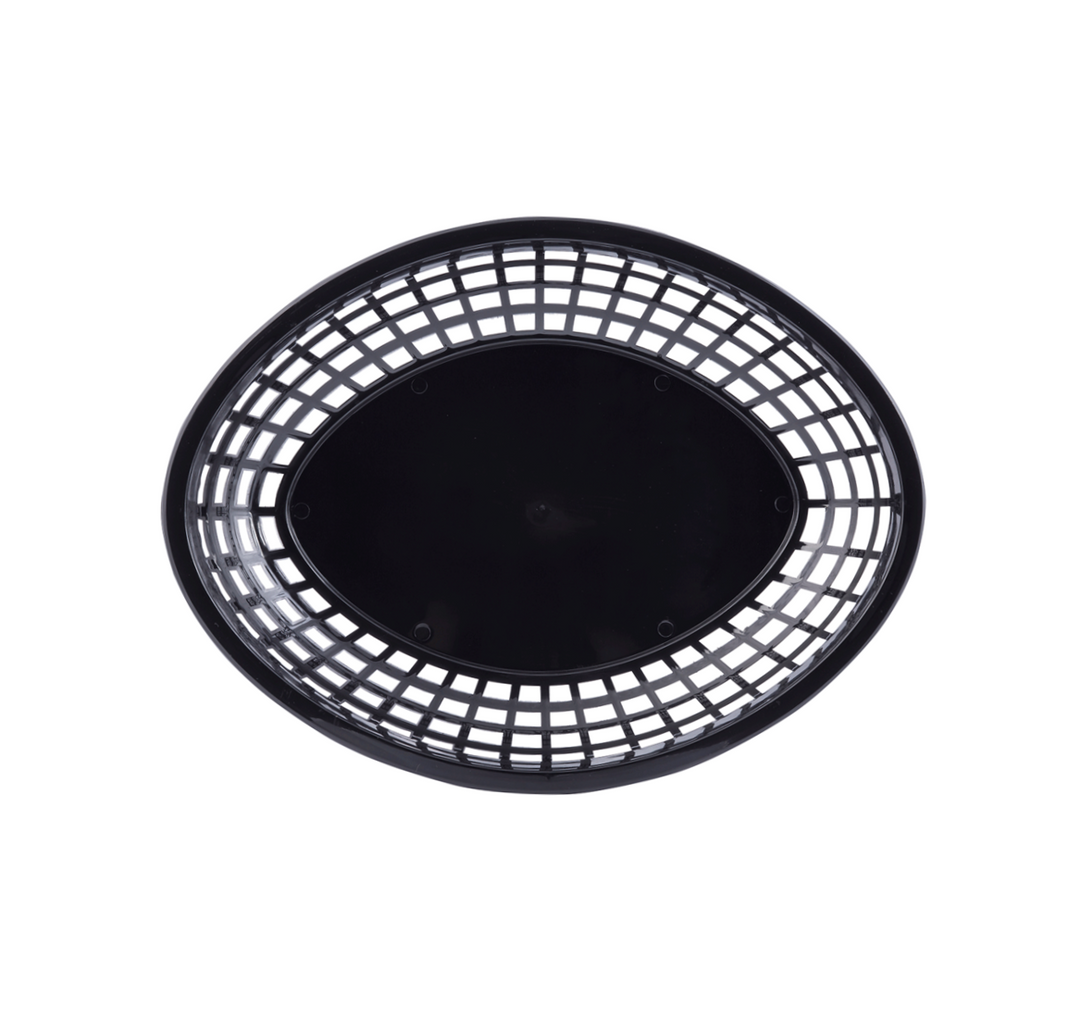 Tablecraft 1084BK 11.75" X 8-7/8" Oval Black Jumbo Basket
