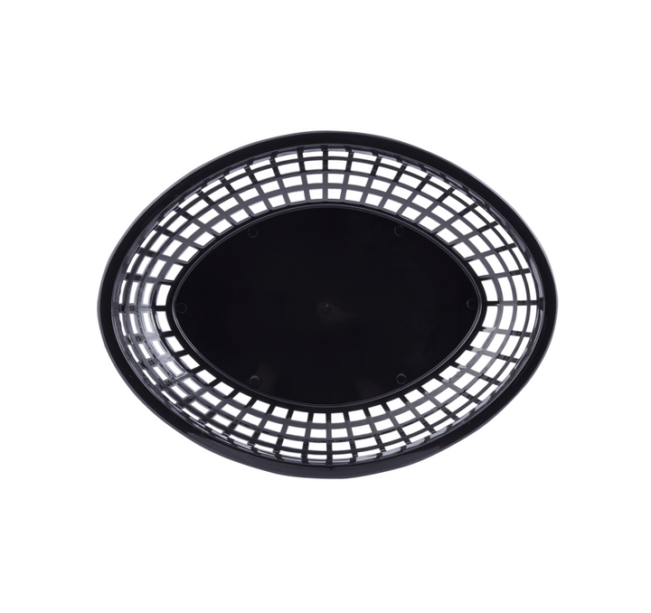 Tablecraft 1084BK 11.75" X 8-7/8" Oval Black Jumbo Basket