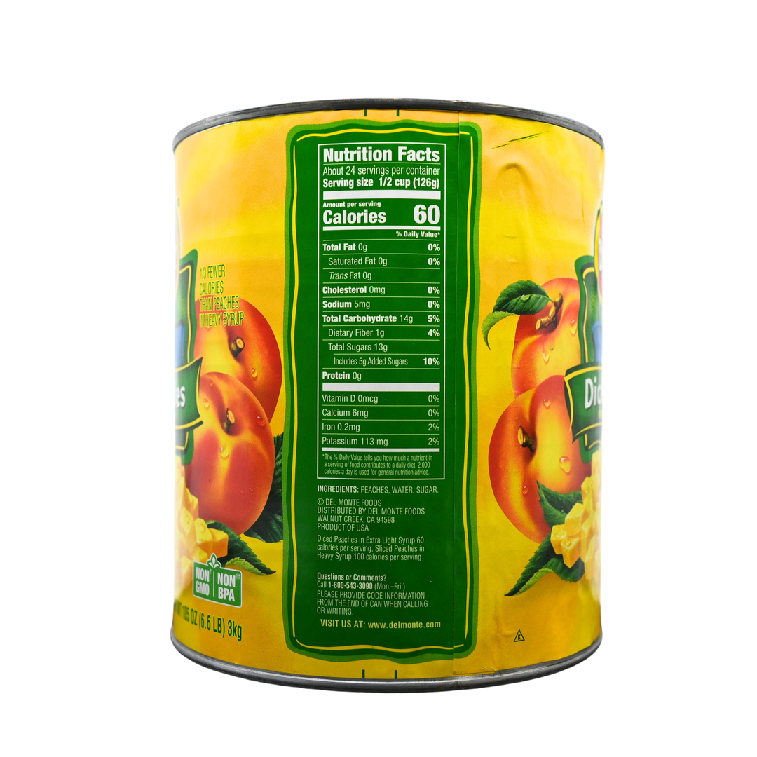 Diced Peaches in Light Syrup 106 oz (#10 Can)
