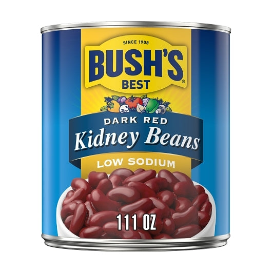 Bush's Best Low Sodium Dark Red Kidney Beans 110 oz