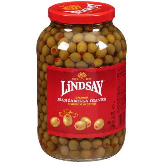 Lindsay Spanish Manzanilla Pimiento Stuffed Olives Gallon