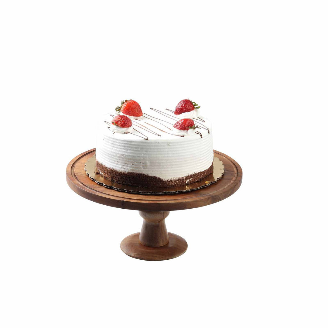 Tablecraft 11441 6" Acacia Cake Stand