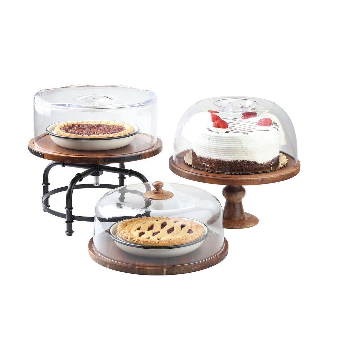 Tablecraft 11441 6" Acacia Cake Stand