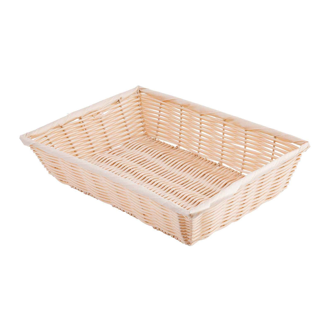 Tablecraft 1188W 14X10X3 Rectangular Woven Basket