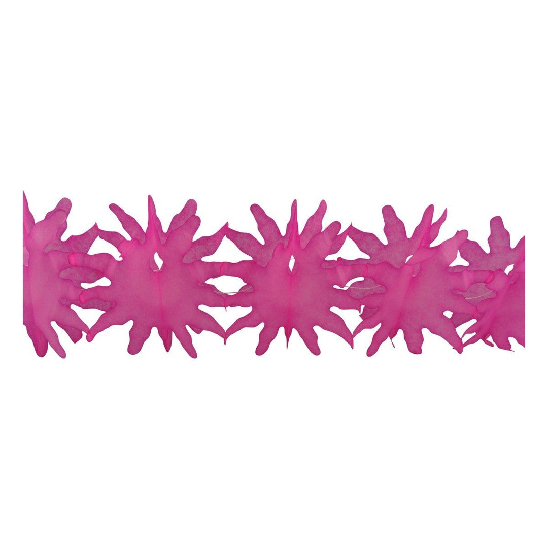 12' Hot Pink Sun Paper Garland