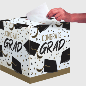 12" x 12" Golden Graduation Card Box