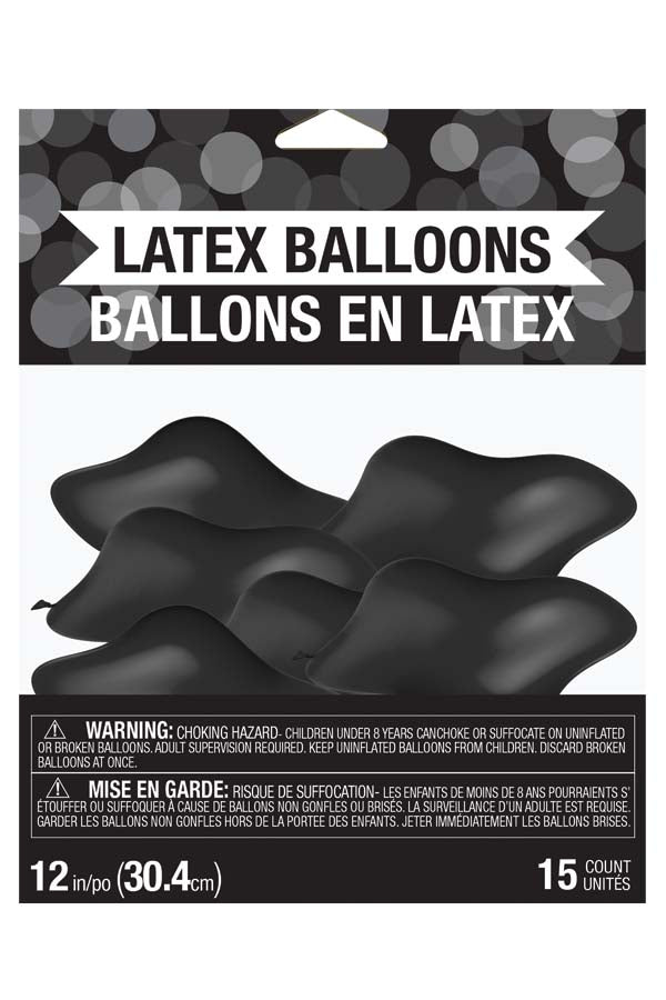 Creative Converting 12" Black Velvet Latex Balloons
