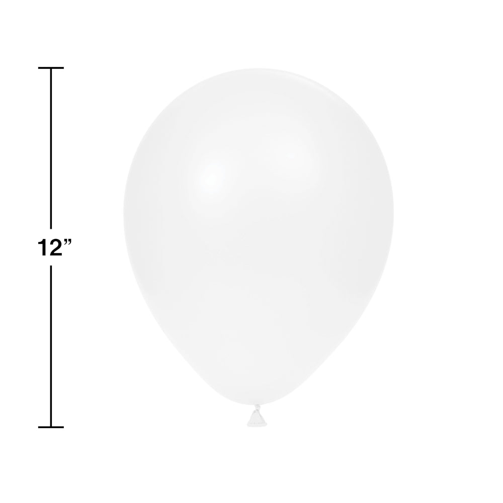 Creative Converting 12" White Latex Balloons