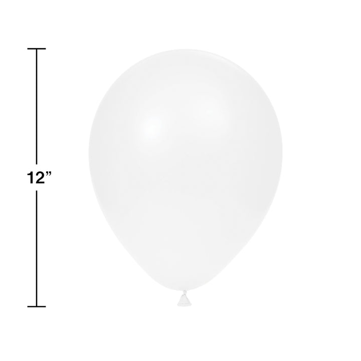 Creative Converting 12" White Latex Balloons
