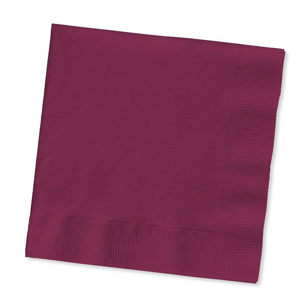 Creative Converting 13" X 13" Burgundy Luncheon Napkins