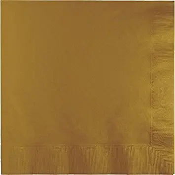 13" X 13" Gold Luncheon Napkins