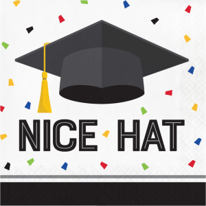 13" X 13" Nice Hat Graduation Napkins