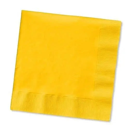 13" X 13" School Bus Yellow Luncheon Napkins