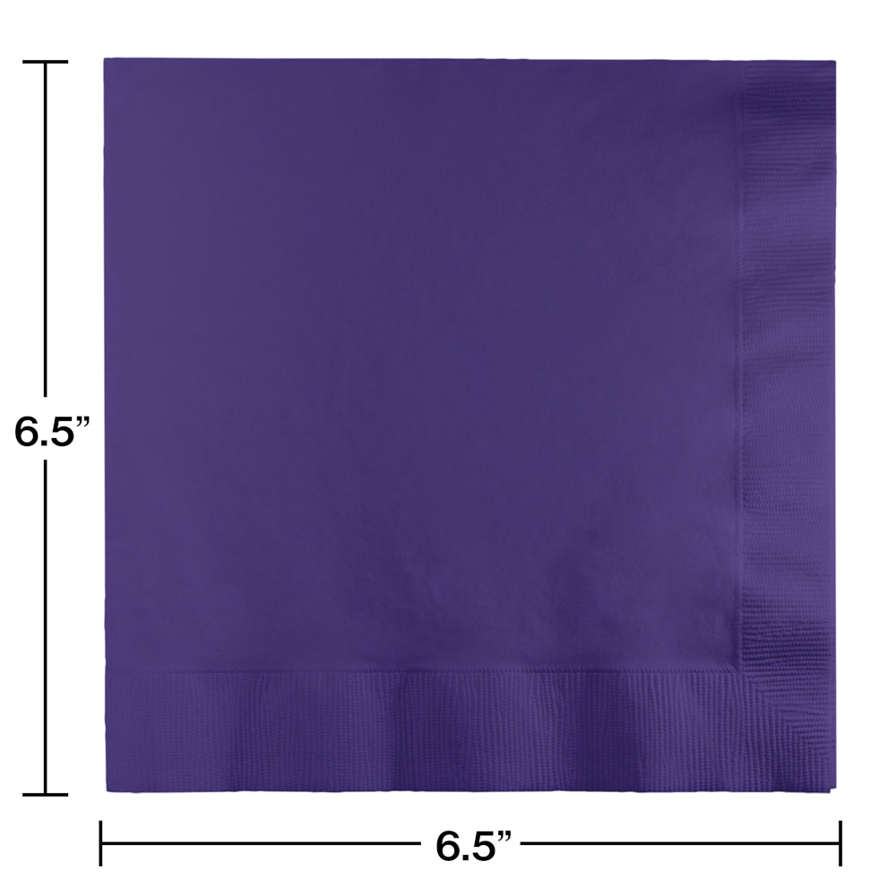 Creative Converting 13" X 13" Purple Lunch Napkins