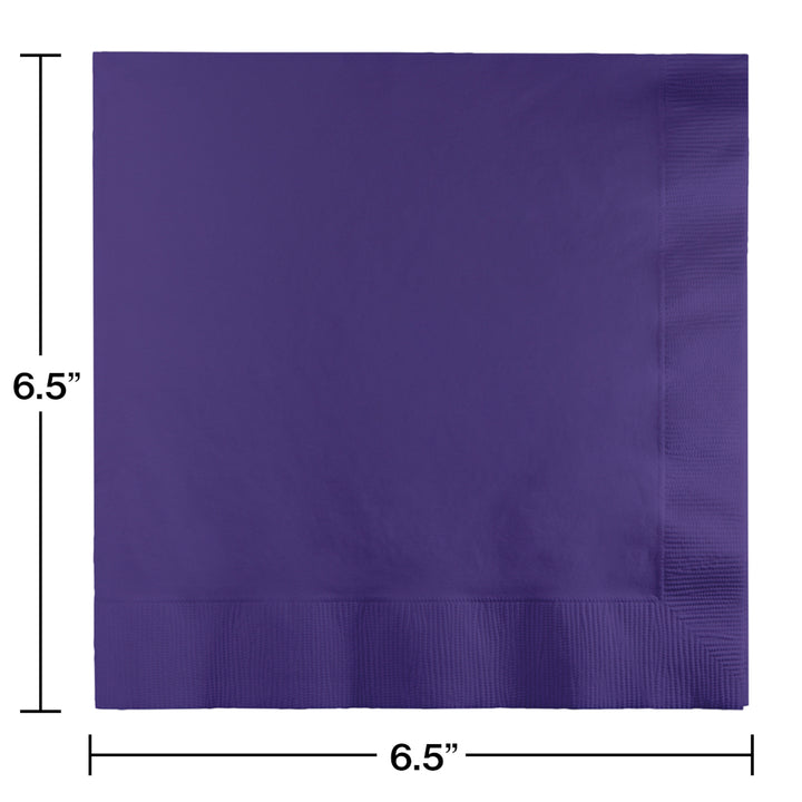 Creative Converting 13" X 13" Purple Lunch Napkins