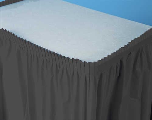 Creative Converting 14' X 29" Black Plastic Table Skirts