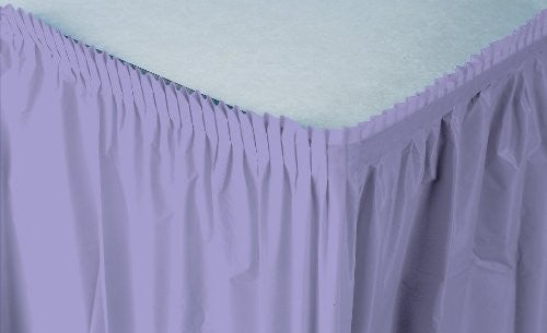 14' X 29" Lavender Plastic Table Skirts