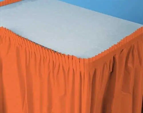 14' X 29" Orange Plastic Table Skirts