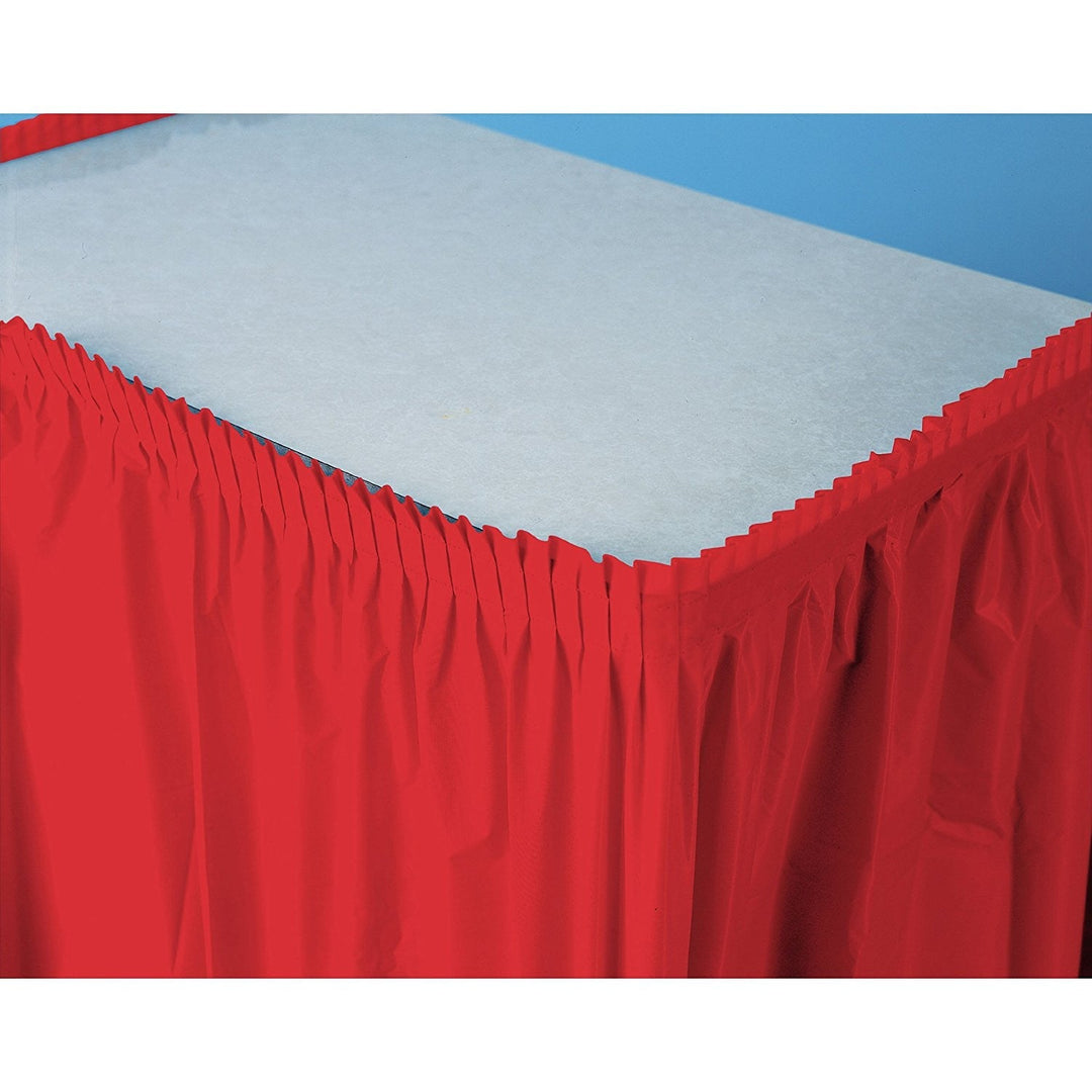 Creative Converting 14' X 29" Red Plastic Table Skirts