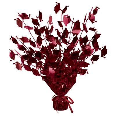 Beistle 15" Maroon Graduate Cap Gleam N Burst Centerpiece (50807-M)