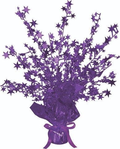 Beistle 15" Purple Star Gleam N Burst Centerpiece (50806-PL)