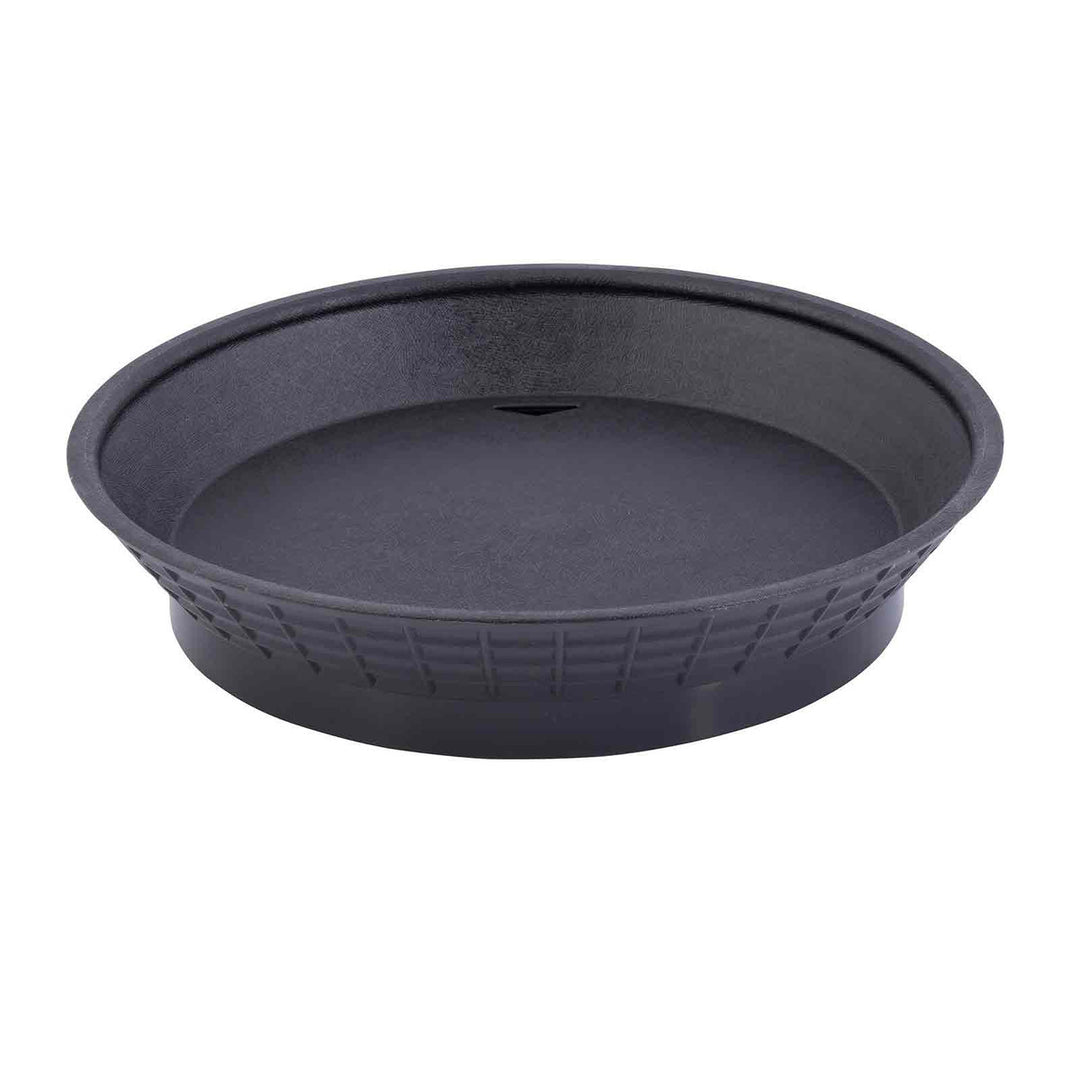 Tablecraft 15759BK Black Round Platter w/Base