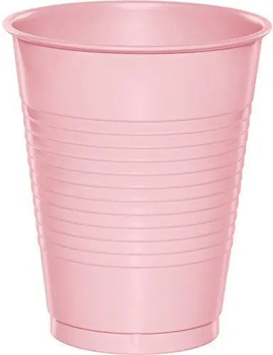 16 Oz Classic Pink Disposable Plastic Cups