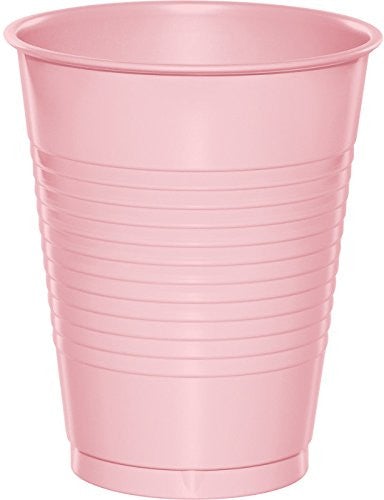 16 Oz Classic Pink Disposable Plastic Cups