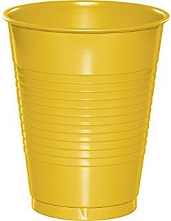 16 Oz School Bus Yellow Disposable Plastic CupsShopAtDean