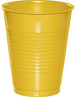 Creative Converting 16 Oz School Bus Yellow Disposable Plastic Cups