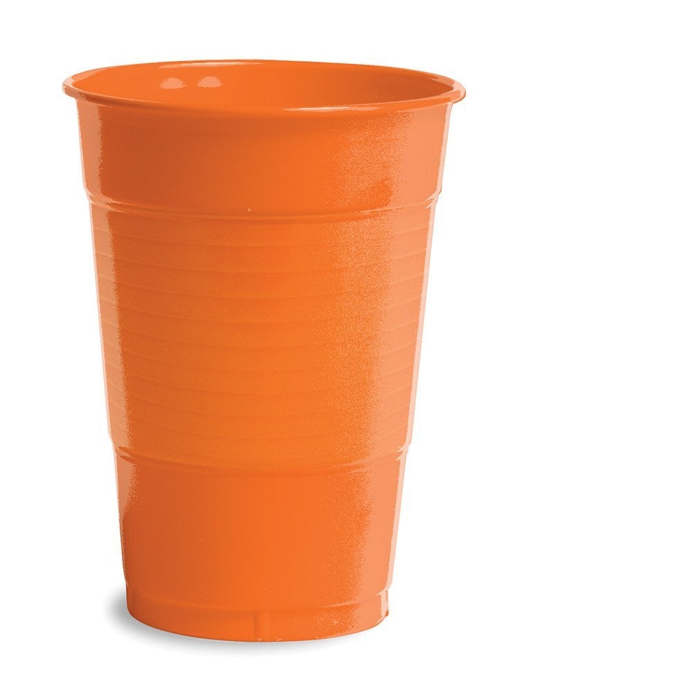Creative Converting Plastic Cup, Sunkissed Orange, 16 oz - 20 count