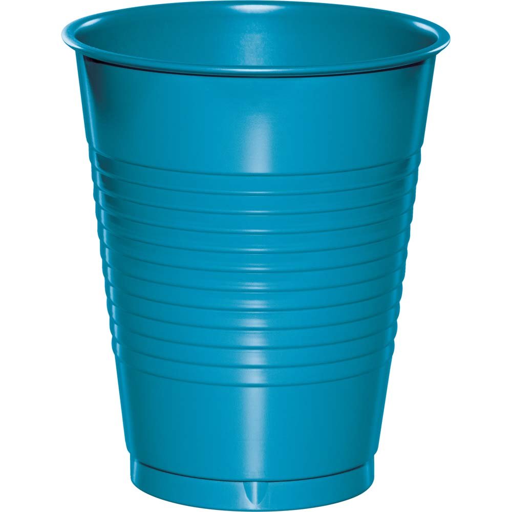16 oz Turquoise Disposable Plastic Cups