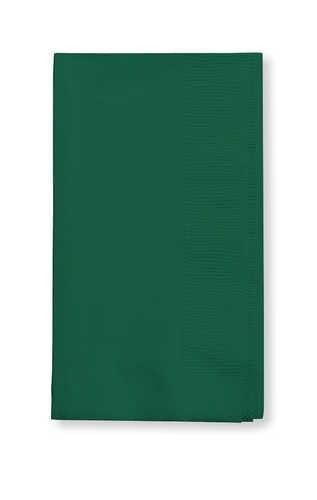 Creative Converting 16" X 12" Hunter Green Dinner Napkins