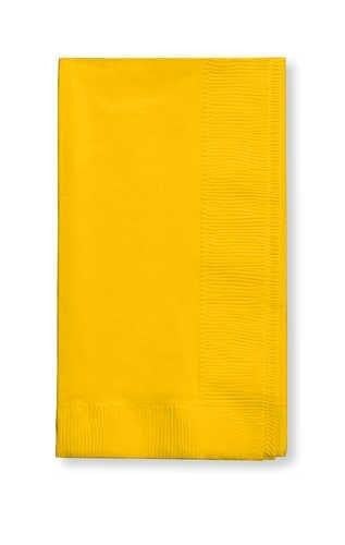 16" X 16" School Bus Yellow Dinner Napkins (Bulk Pack)